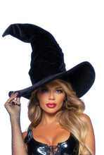 Load image into Gallery viewer, Velvet Ruched Witch Hat