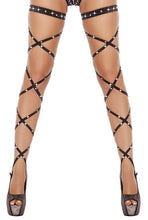 Load image into Gallery viewer, Criss Cross Rhinestone Thigh High
