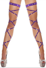 Load image into Gallery viewer, Criss Cross Rhinestone Thigh High
