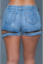 Load image into Gallery viewer, Mid waist booty shorts w tie up side