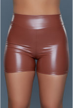 Load image into Gallery viewer, High waist pull up leather shorts