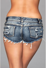 Load image into Gallery viewer, Distressed Side Cutout Shorts