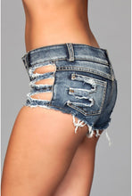 Load image into Gallery viewer, Distressed Side Cutout Shorts