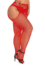Load image into Gallery viewer, Plus Size Glitter Pantyhose with Thigh Cutouts