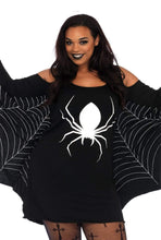 Load image into Gallery viewer, Plus Jersey Spider Web Dress With Wings