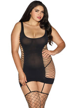 Load image into Gallery viewer, Opaque Gartered Bodystocking
