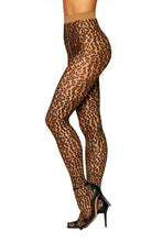 Load image into Gallery viewer, Two-tone knitted leopard pattern pantyhose
