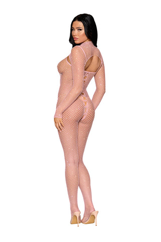 Fishnet catsuit bodystocking and shrug set, Two Piece Lingerie Set