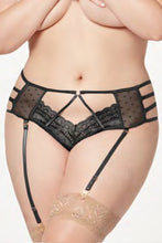 Load image into Gallery viewer, Lace High Rise Panty With Garter Straps
