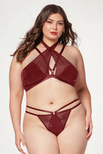 Load image into Gallery viewer, Two Piece Vegan Leather Bra and Thong Set
