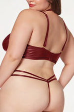 Load image into Gallery viewer, Two Piece Vegan Leather Bra and Thong Set
