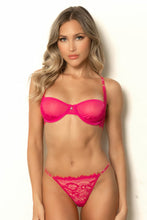 Load image into Gallery viewer, Eyelash lace and mesh bra set
