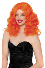 Load image into Gallery viewer, Orange Big Curls Wig
