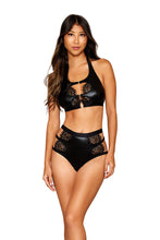 Load image into Gallery viewer, Stretch faux-leather bralette and panty
