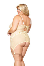 Load image into Gallery viewer, Daisy embroidery garter slip and G-string set
