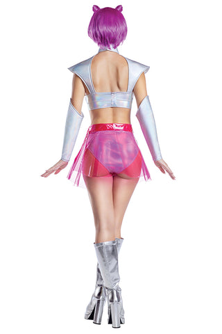 Alien Costume,  Galactic Warrior Four-Piece Costume Set,
