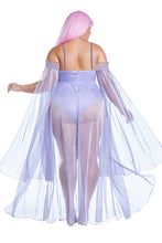 Load image into Gallery viewer, Moonlit Goddess Costume Set, Sequin-Trimmed Bodysuit with Matching Sleeves
