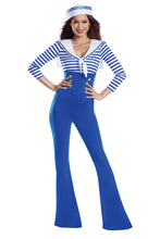 Load image into Gallery viewer, Sailorette Costume Set, Retro-Inspired Sailor Jumpsuit
