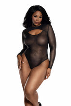 Load image into Gallery viewer, Sheer Shimmery Bodysuit with Chest Cutout
