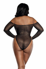 Load image into Gallery viewer, Sheer Shimmery Halter Off-Shoulder Bodysuit
