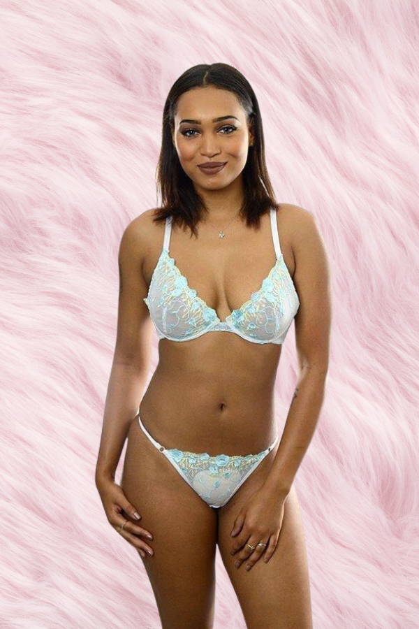 Floral Lace Matching Bra & Panty Set