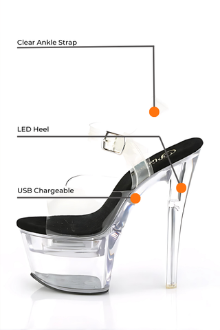 LED Lite-Up Ankle Strap Platform