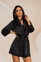 Load image into Gallery viewer, Three Quarter Sleeve Satin Robe
