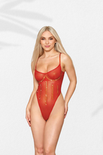 Load image into Gallery viewer, Gold-foiled Stretch Mesh Teddy

