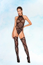 Load image into Gallery viewer, Fishnet garter teddy bodystocking
