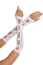Load image into Gallery viewer, Sweetheart Striped Arm Warmers – Flirty &amp; Coquette-Inspired Accessory
