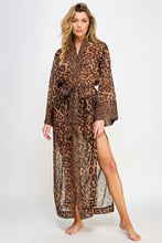 Load image into Gallery viewer, Juliana Leopard Print Chiffon Robe
