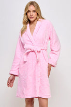 Load image into Gallery viewer, Ariel Jacquard Plush Robe with Tie Belt
