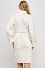 Load image into Gallery viewer, Ariel Jacquard Plush Robe with Tie Belt
