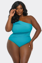 Load image into Gallery viewer, Plus Jaqueline One-Shoulder Tummy Control Swimsuit
