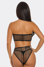 Load image into Gallery viewer, Dazzle With Me 2-Piece Bodystocking Set for Women – Glitter Mesh Halter Top with Keyhole Cut-Out, Sleeveless Design &amp; Matching Bottom
