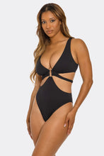 Load image into Gallery viewer, Winnie U-Wire Cutout One-Piece Swimsuit, High-Cut Bathing Suit with Adjustable Straps, Stylish Cutout Design &amp; Stretch Swimwear
