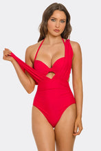 Load image into Gallery viewer, Sweetheart One-Piece Swimsuit, Underwire Bathing Suit with Molded Cups, Adjustable Straps, Standard Leg Cut &amp; Full Bum Coverage
