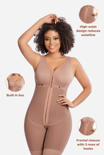 Load image into Gallery viewer, Mid Leg Body Shaper With Bra
