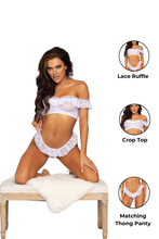 Load image into Gallery viewer, Lace Ruffle Lingerie Set
