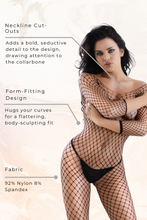 Load image into Gallery viewer, Open Gauge Fishnet Bodystocking
