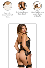 Load image into Gallery viewer, Three-Piece Galloon Lace Chemise Set
