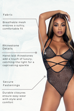 Load image into Gallery viewer, Can&#39;t Get Enough Bodysuit Set, Rhinestone Bodysuit Set
