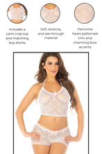 Load image into Gallery viewer, First Love Cami and Boy Short Set, 2-Piece Loungewear Set
