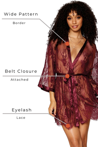 Eyelash lace robe