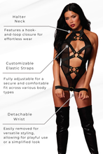 Load image into Gallery viewer, Stretch Mesh and Elastic Teddy with Wrist Restraints
