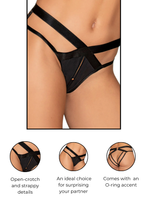 Load image into Gallery viewer, Microfiber open-crotch strappy panty
