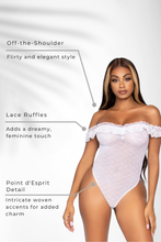 Load image into Gallery viewer, Lace Ruffle Teddy Bodysuit
