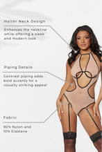 Load image into Gallery viewer, Mesh halter neck teddy
