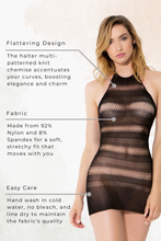 Load image into Gallery viewer, Halter multi patterned knit chemise
