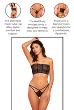 Load image into Gallery viewer, Women&#39;s Fishnet Bra Set | Black

